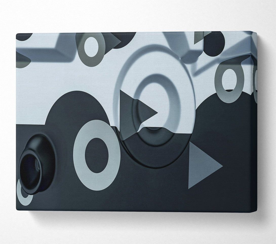  A Canvas Print of Indigo Circular Forms Canvas Art