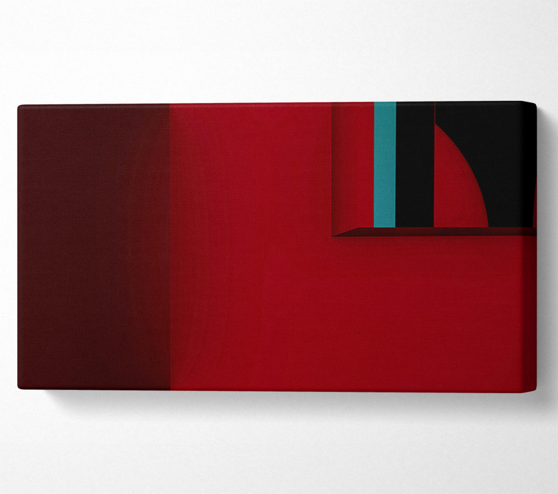  A Canvas Print of Crimson Geometric Form Canvas Wall Art