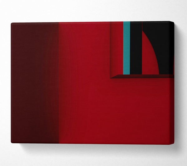  A Canvas Print of Crimson Geometric Form Canvas Wall Art