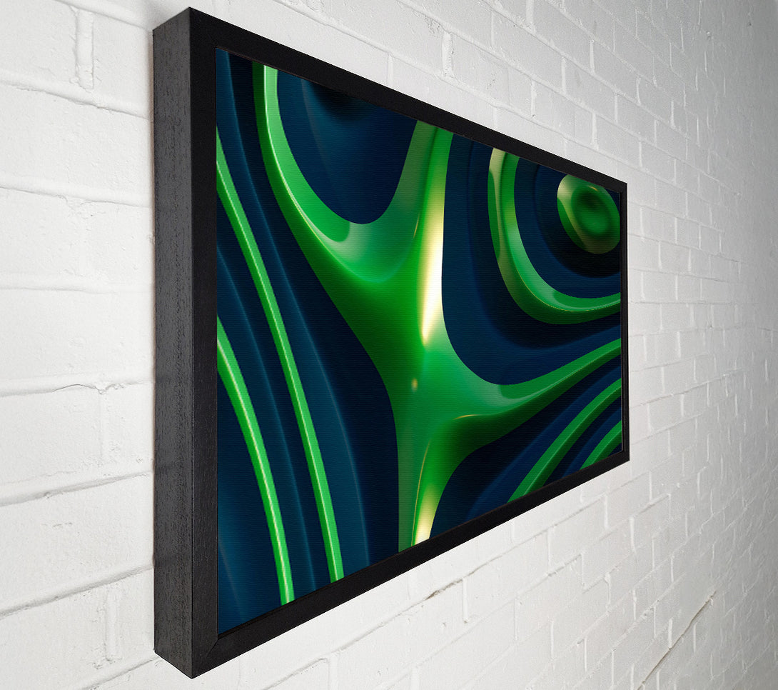  A Canvas Print of Emerald Abstract Waves Canvas Print