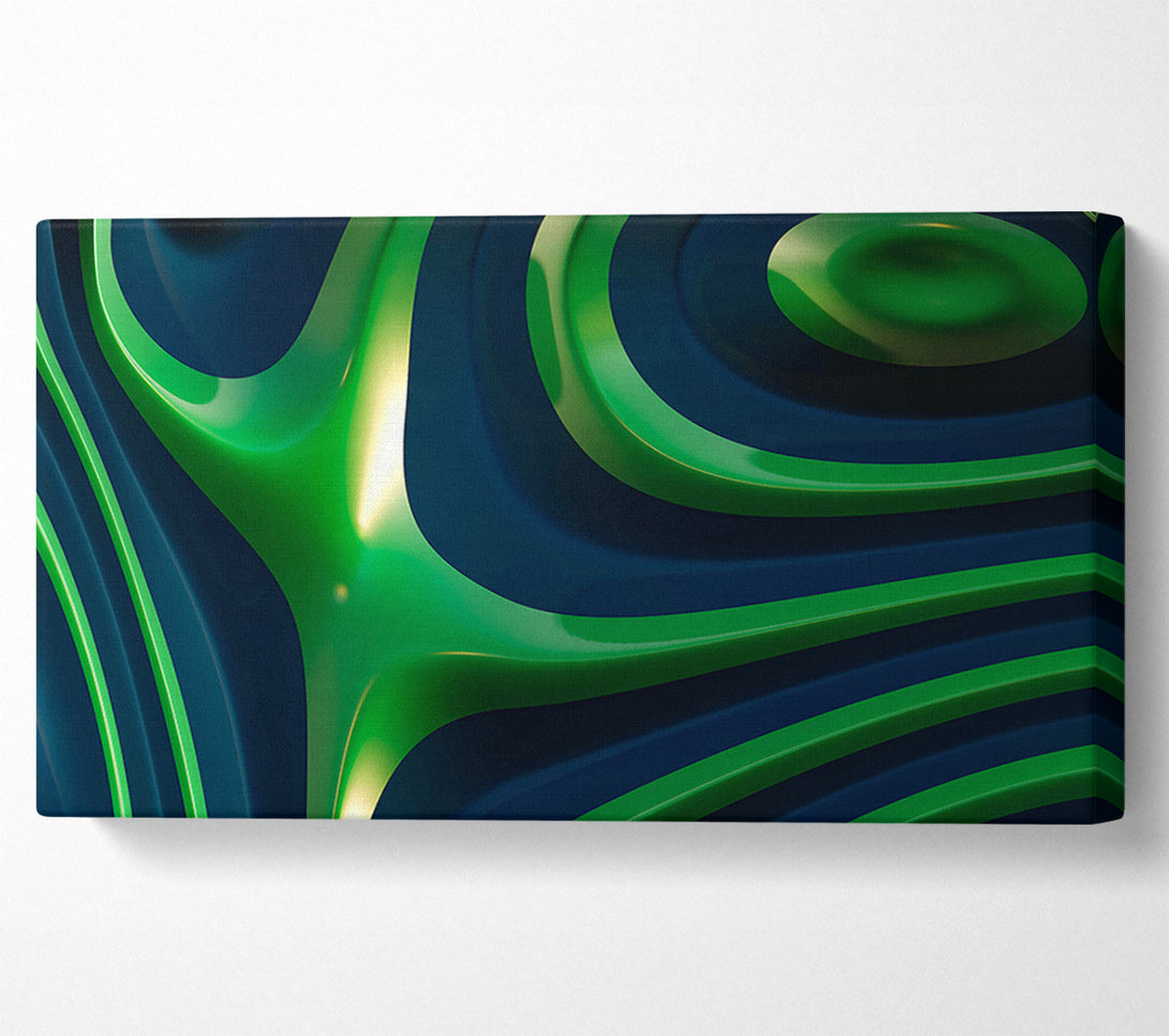  A Canvas Print of Emerald Abstract Waves Canvas Print