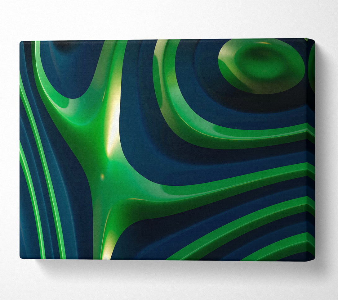  A Canvas Print of Emerald Abstract Waves Canvas Print