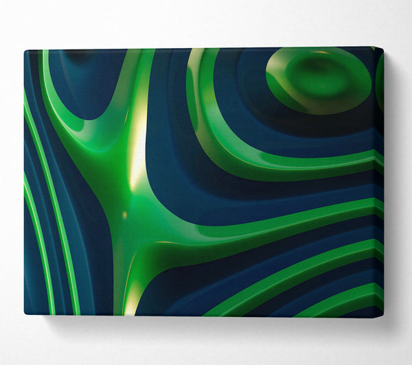  A Canvas Print of Emerald Abstract Waves Canvas Print