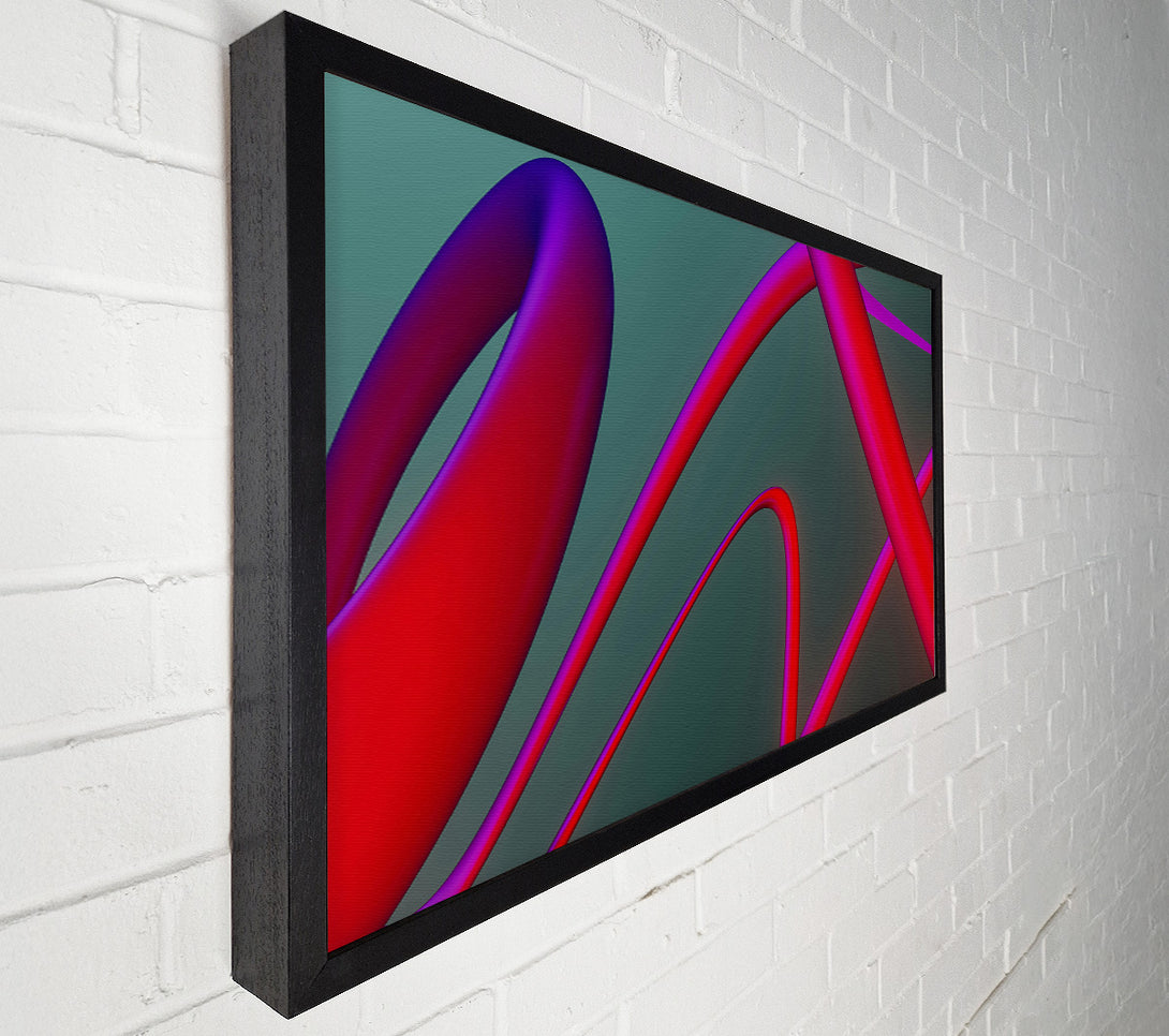  A Canvas Print of Crimson Curved Lines Canvas Art