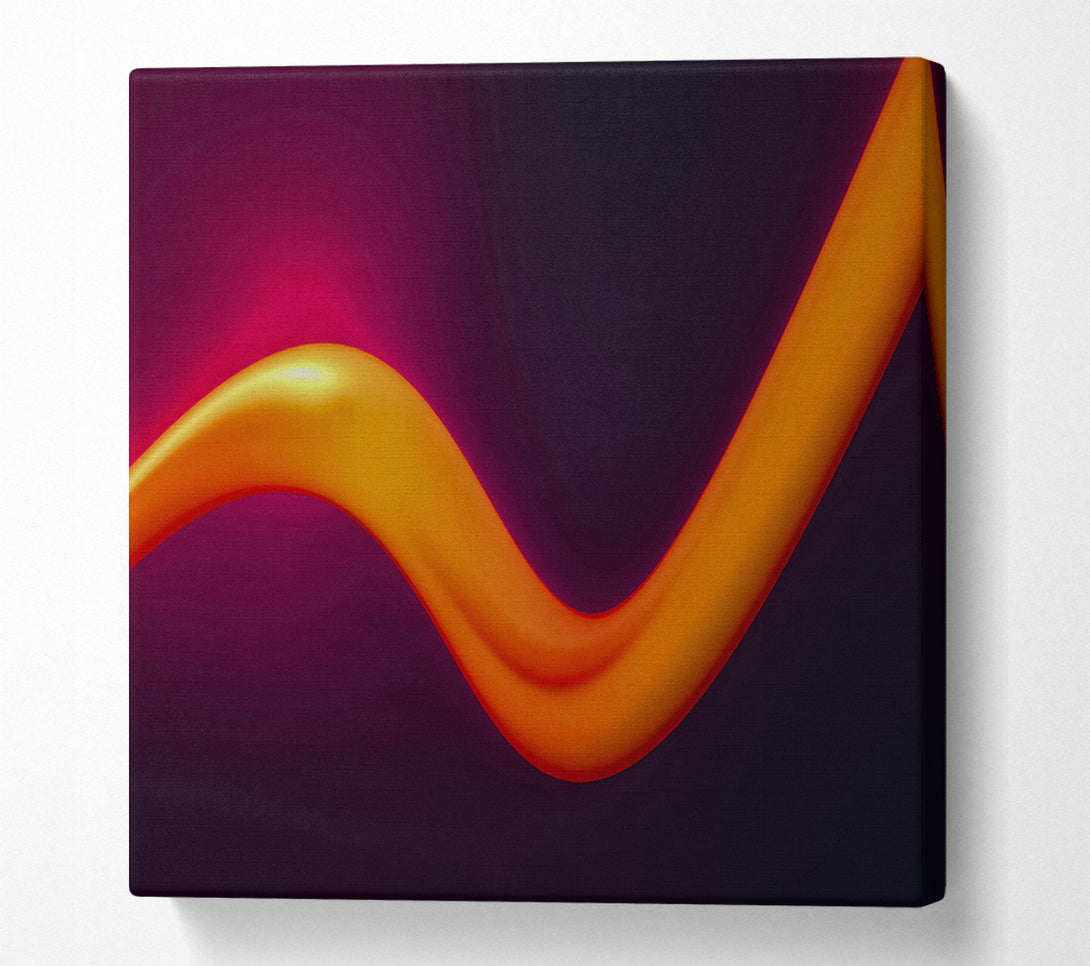  A Canvas Print of Amber Flowing Line Canvas Art