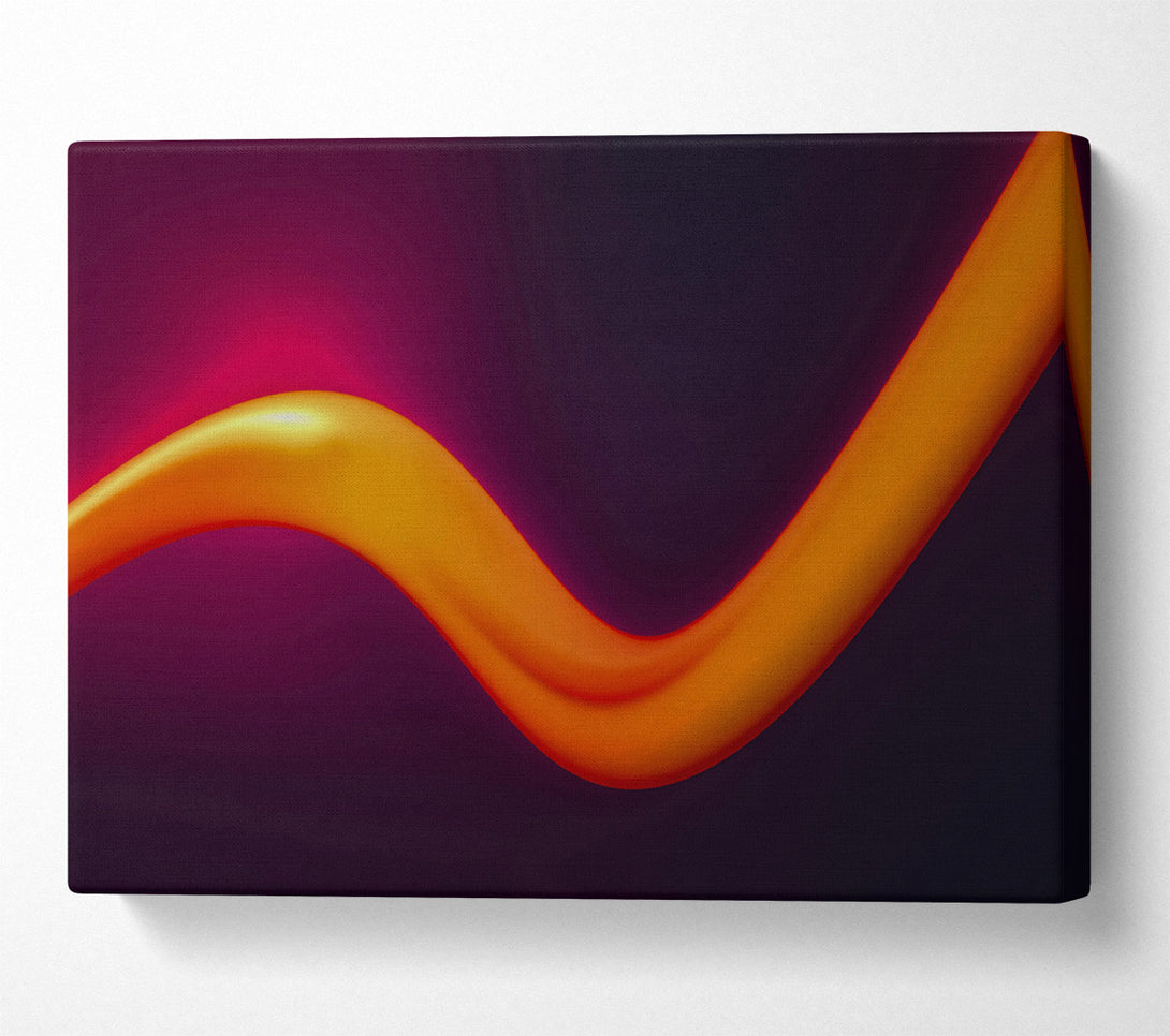  A Canvas Print of Amber Flowing Line Canvas Art