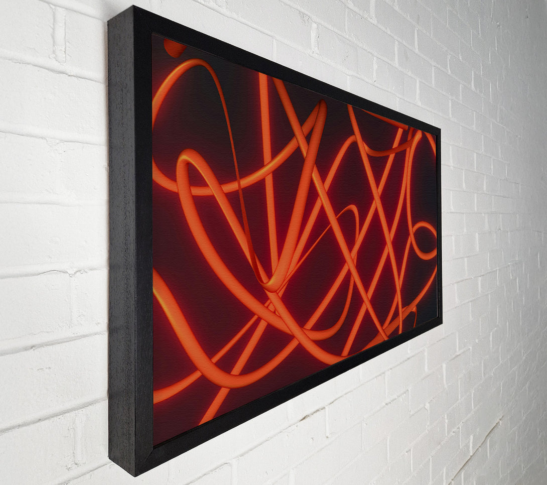  A Canvas Print of Crimson Intertwined Lines Canvas Art