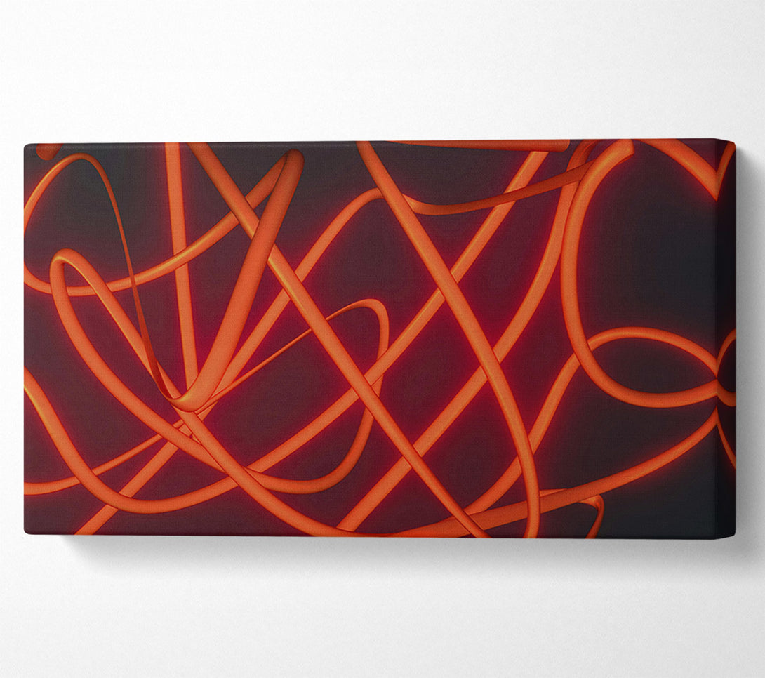  A Canvas Print of Crimson Intertwined Lines Canvas Art