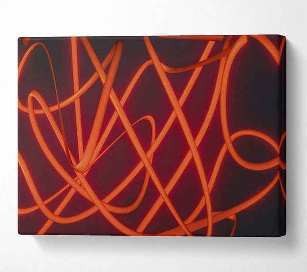  A Canvas Print of Crimson Intertwined Lines Canvas Art