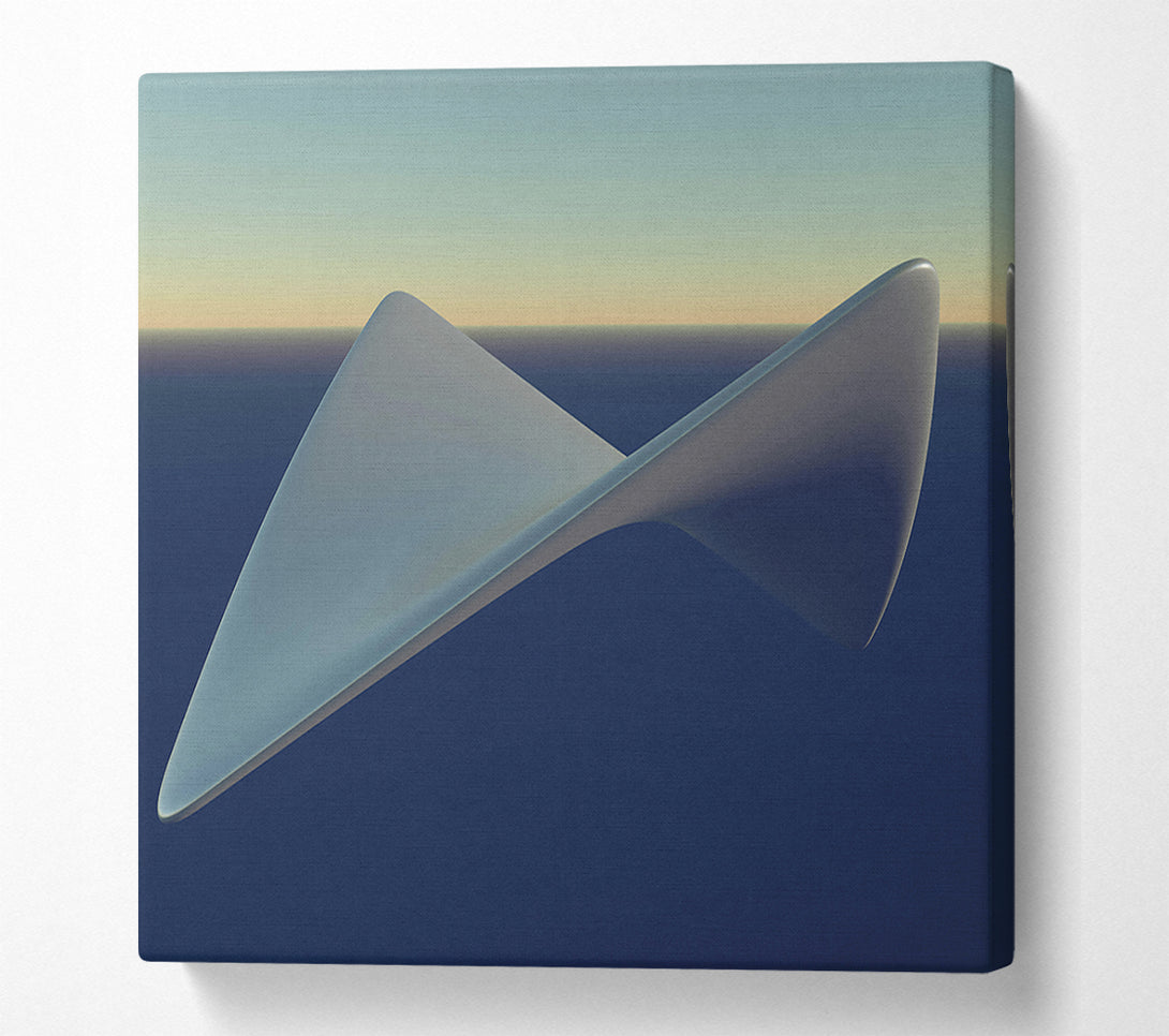 A Canvas Print of Blue Abstract Form Canvas Wall Art