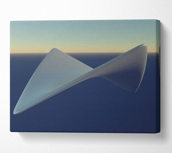  A Canvas Print of Blue Abstract Form Canvas Wall Art