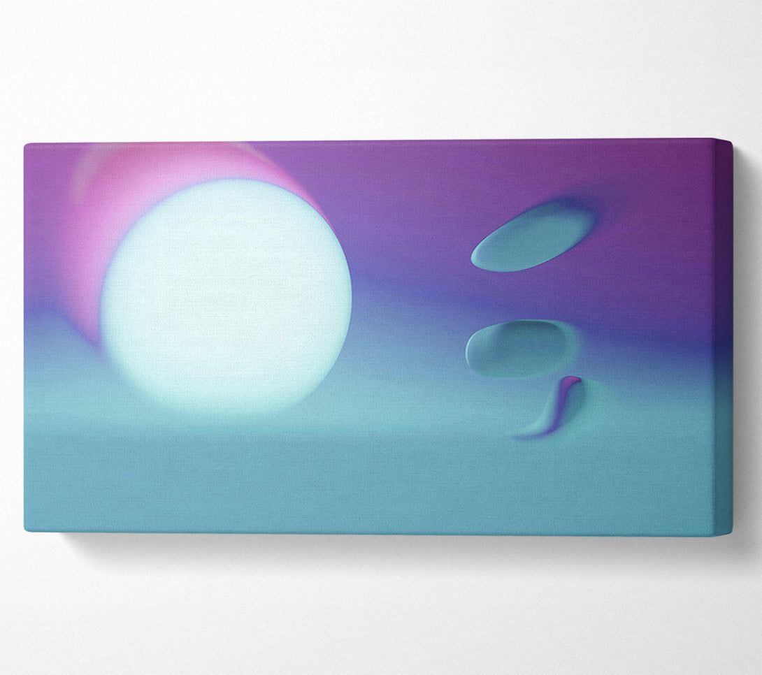 A Canvas Print of Blue Glow And Shapes Canvas Print