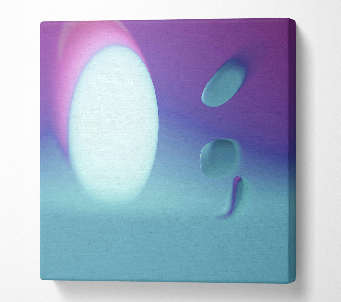  A Canvas Print of Blue Glow And Shapes Canvas Print