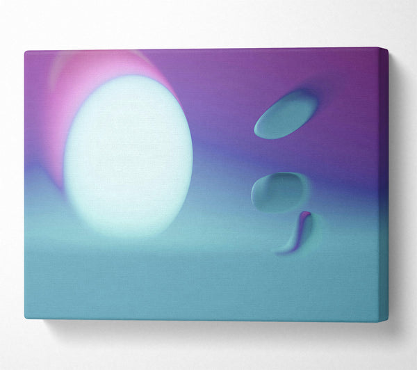  A Canvas Print of Blue Glow And Shapes Canvas Print