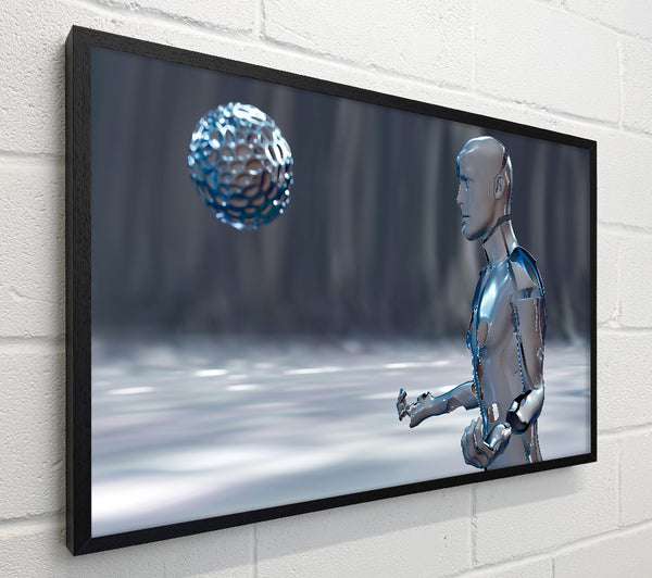 Silver Robot Reaching