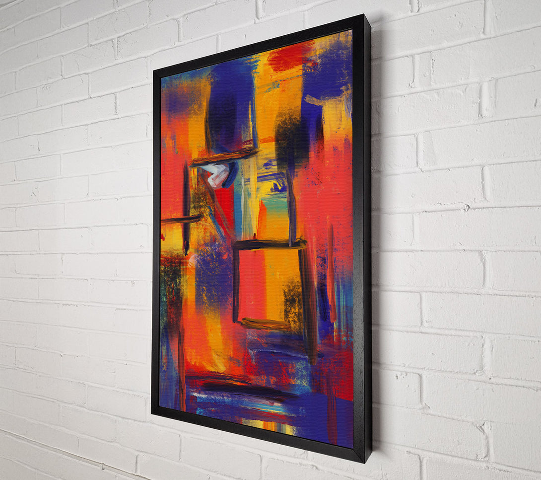  A Canvas Print of Blue Abstract Composition Canvas Print