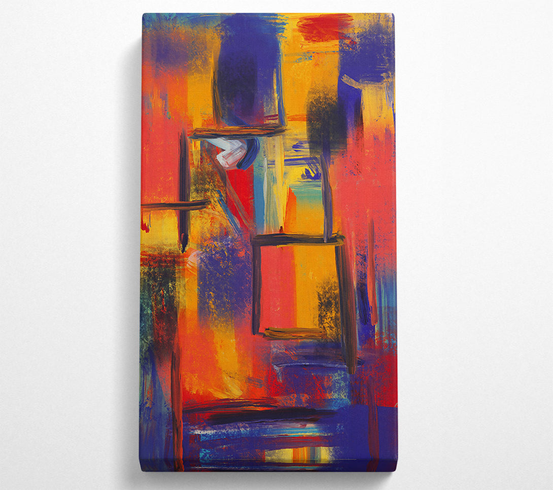  A Canvas Print of Blue Abstract Composition Canvas Print