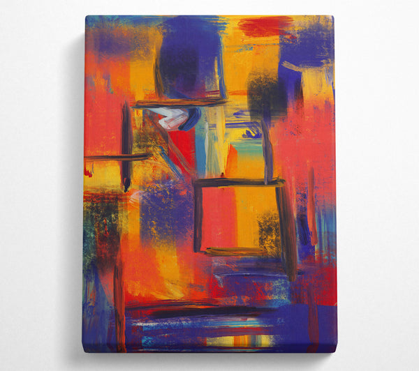  A Canvas Print of Blue Abstract Composition Canvas Print