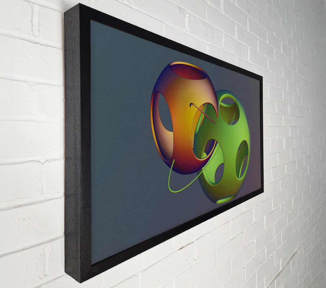  A Canvas Print of Orange Intertwined Spheres Canvas Wall Art