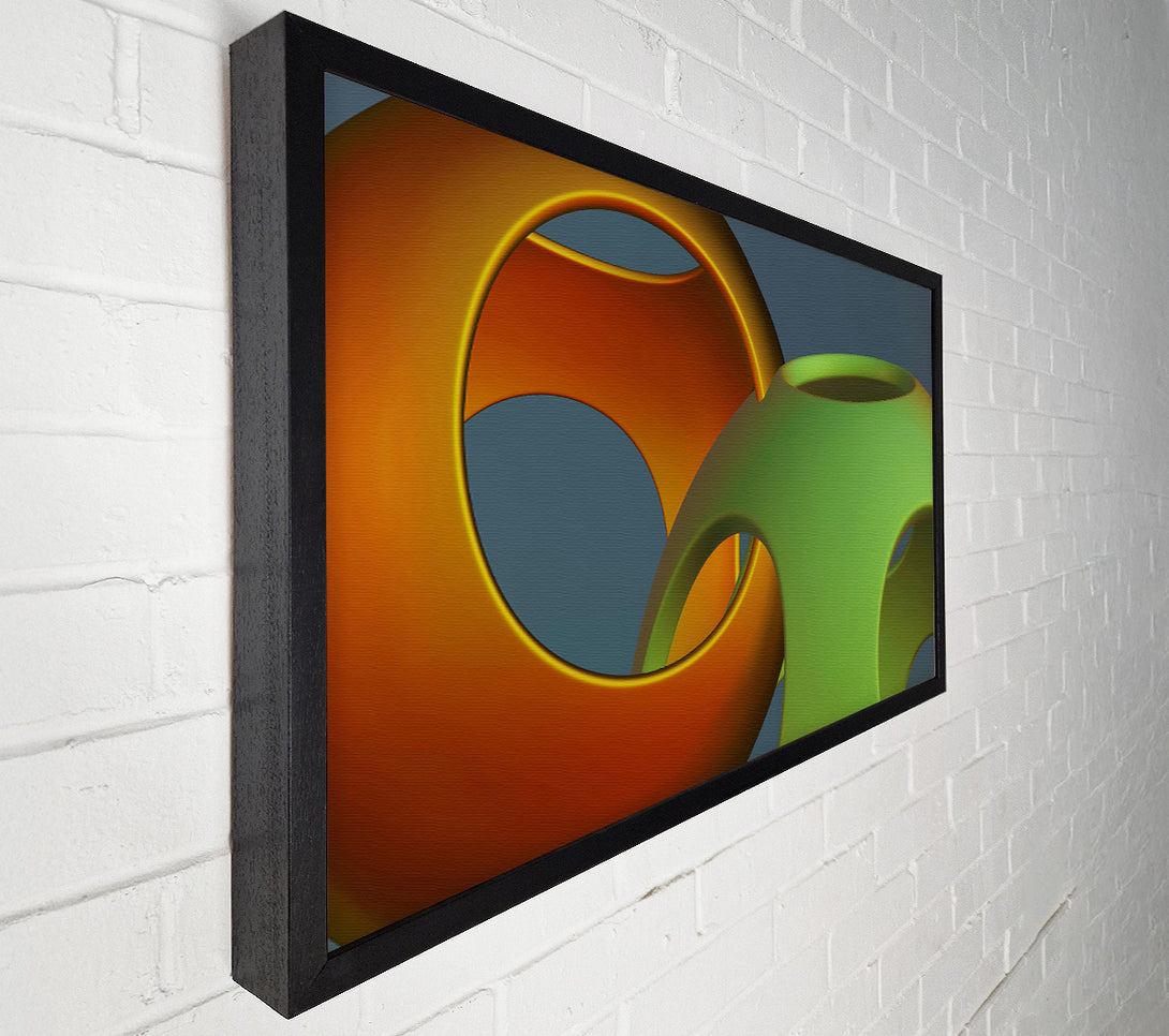  A Canvas Print of Orange Intertwined Forms Canvas Wall Art