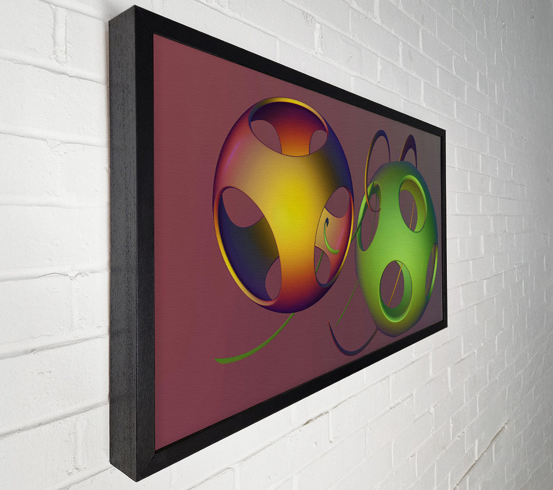  A Canvas Print of Golden Lattice Spheres Canvas Print