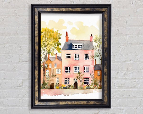 Terraced Houses Framed Print