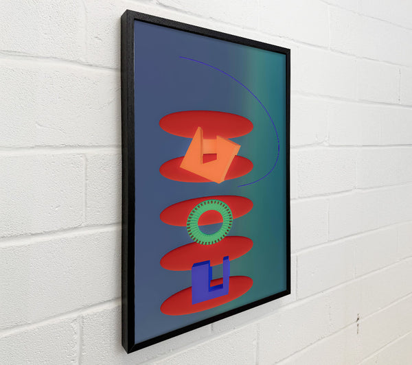 Red Shapes And Curves