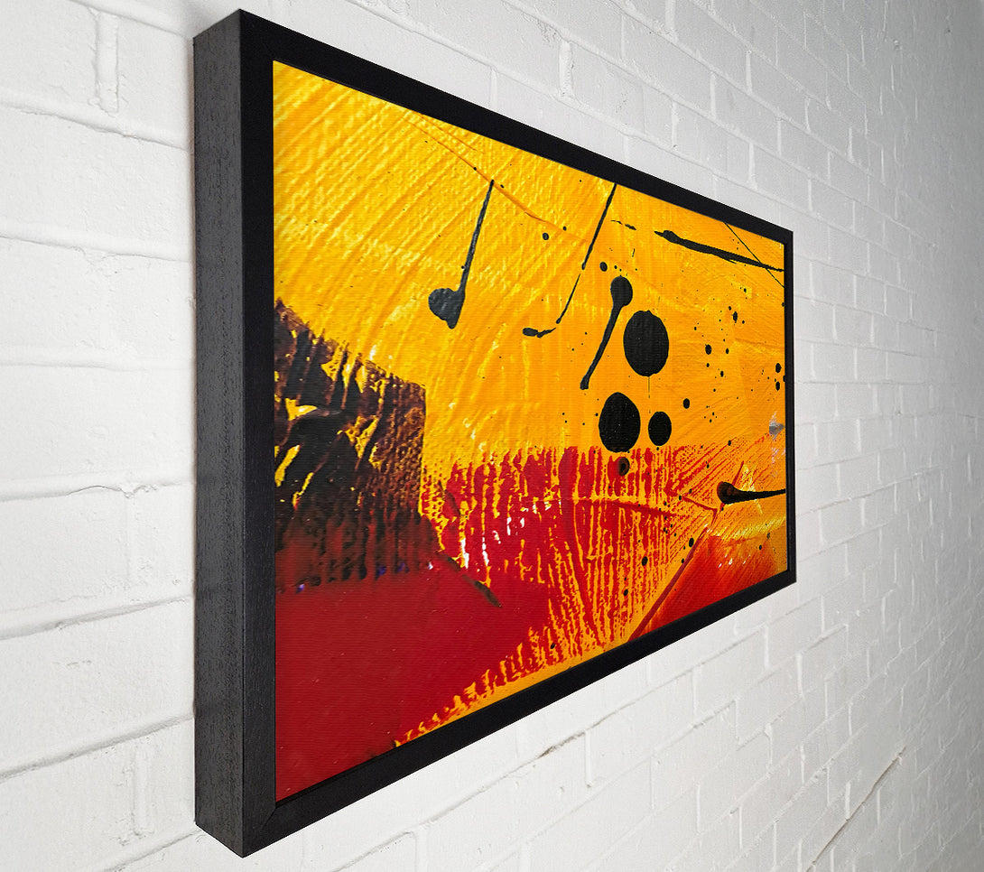  A Canvas Print of Golden Abstract Splatter Canvas Art