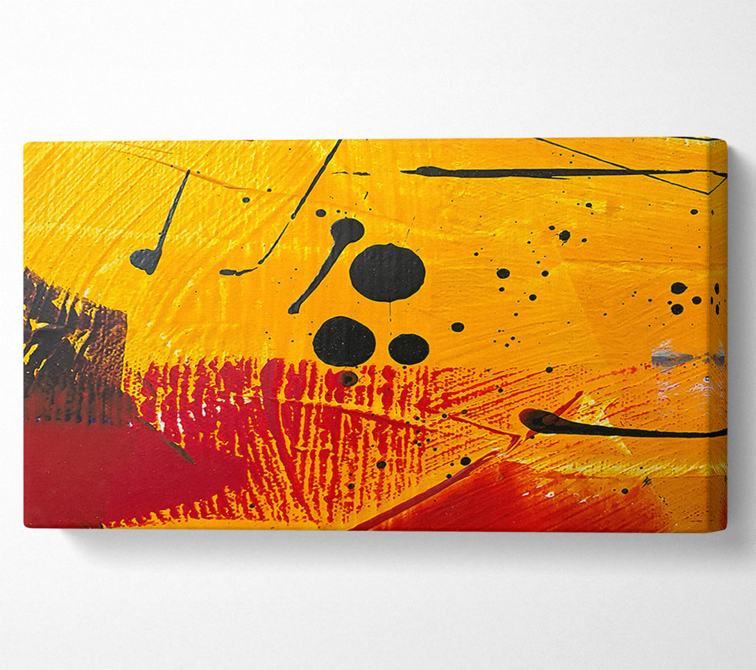  A Canvas Print of Golden Abstract Splatter Canvas Art