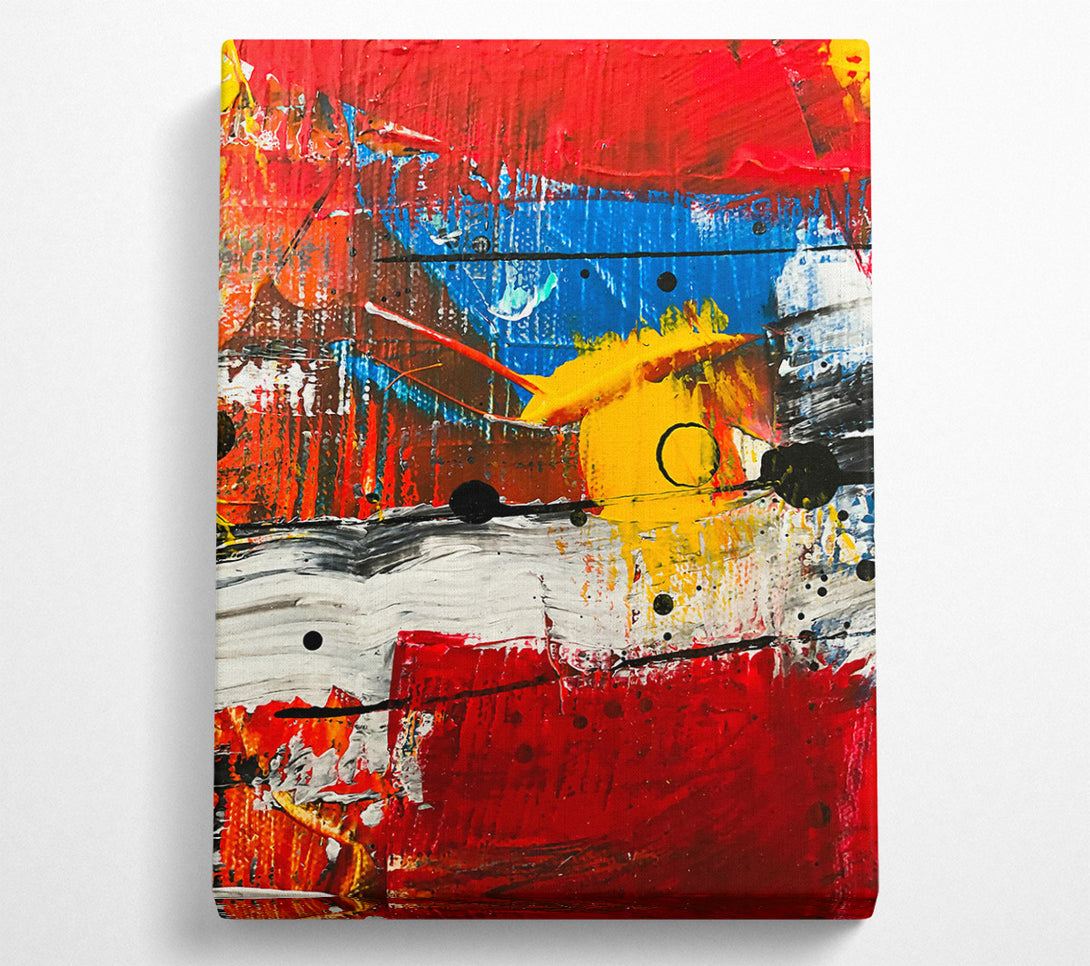  A Canvas Print of Crimson Abstract Expressionism Canvas Print