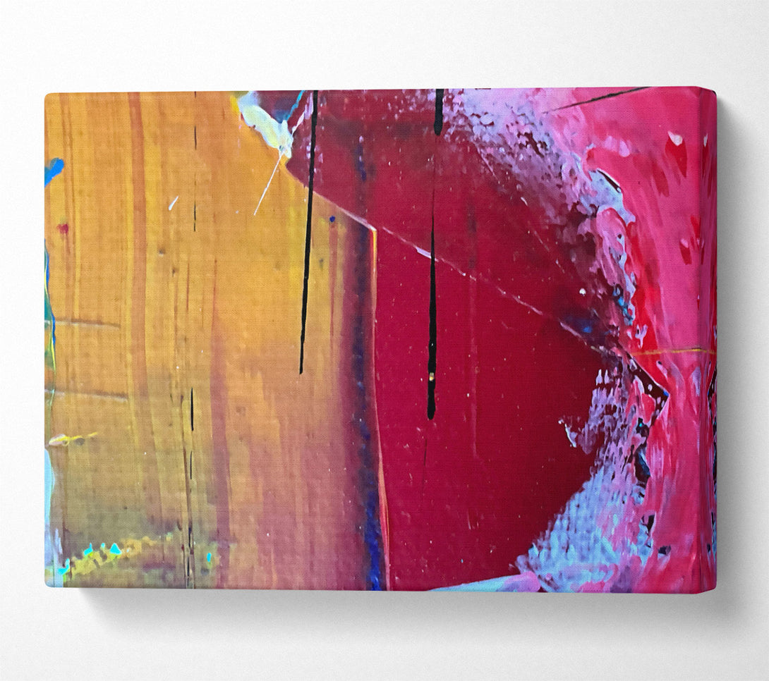  A Canvas Print of Crimson Abstract Expressionism Canvas Print