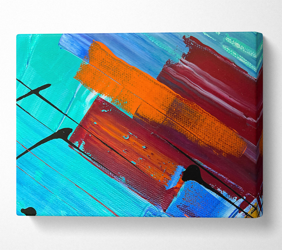  A Canvas Print of Orange And Blue Swirls Canvas Print