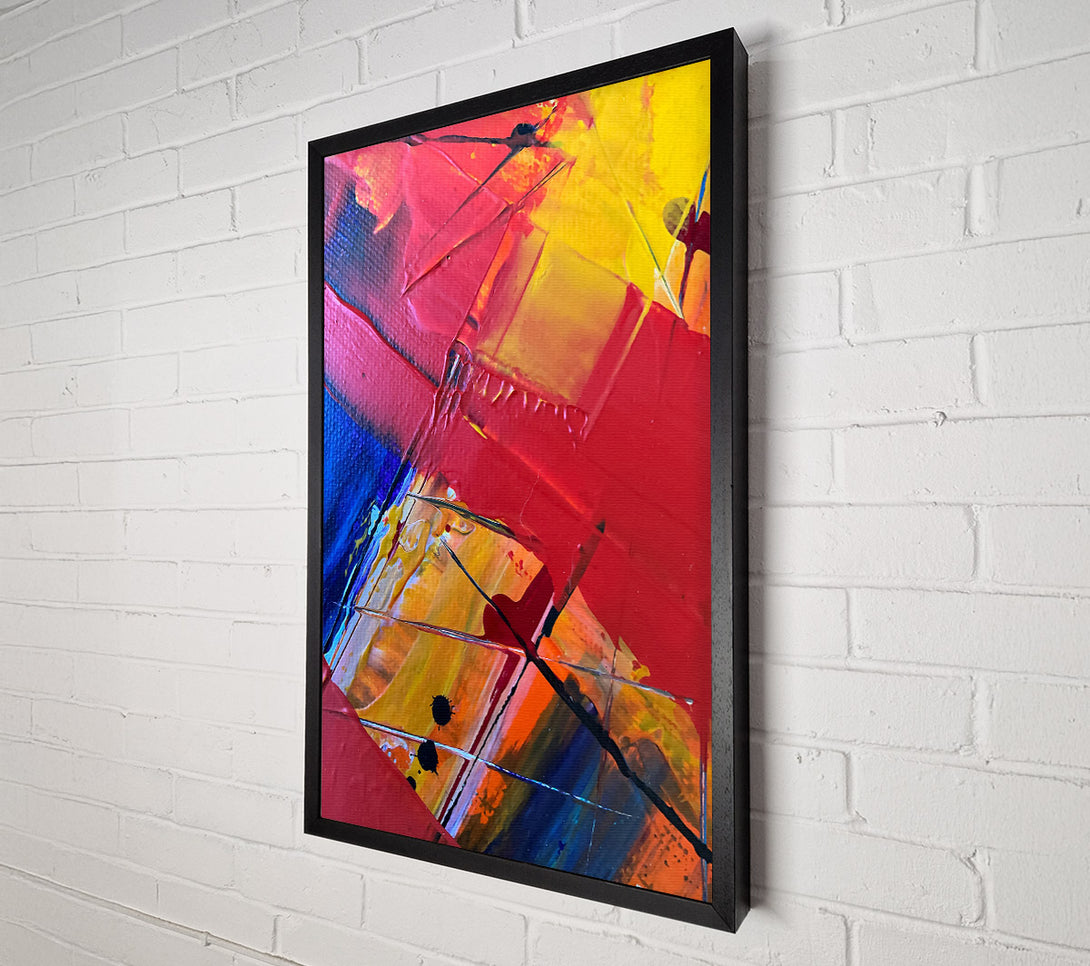  A Canvas Print of Crimson And Gold Lines Canvas Print
