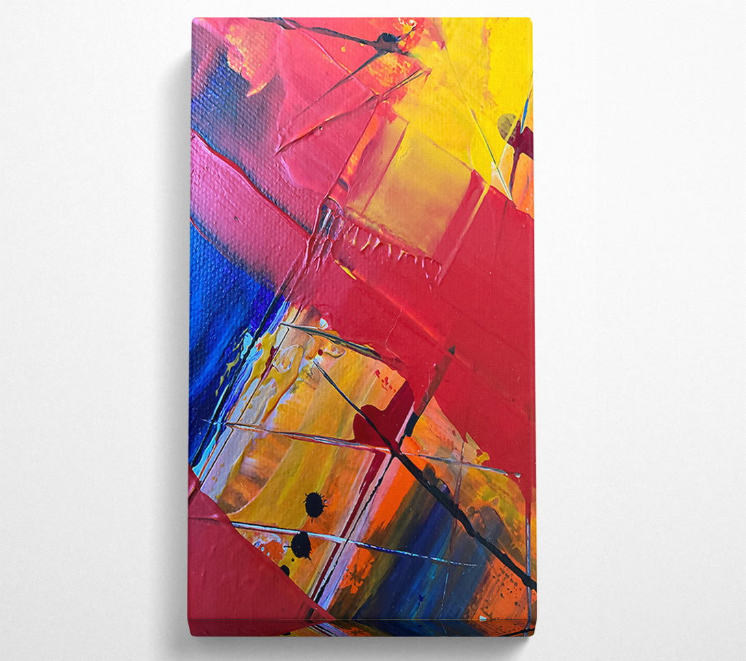  A Canvas Print of Crimson And Gold Lines Canvas Print