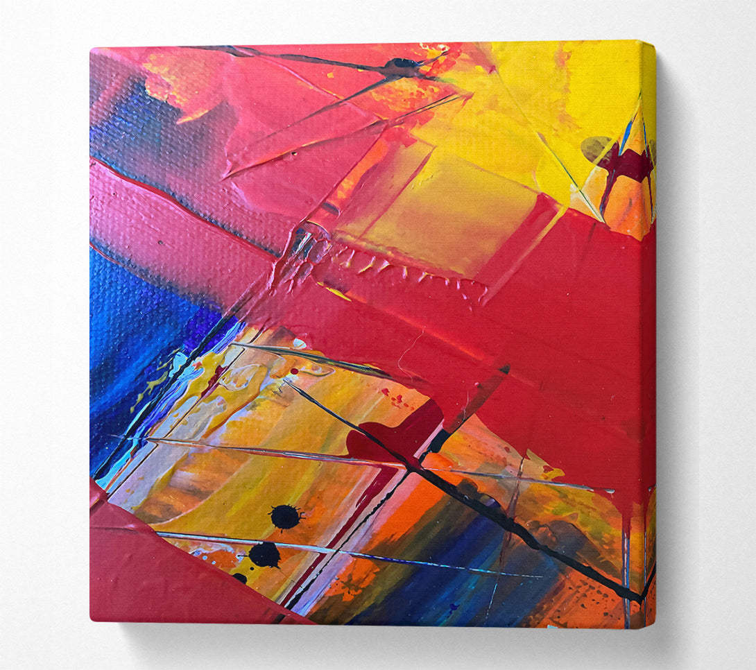  A Canvas Print of Crimson And Gold Lines Canvas Print