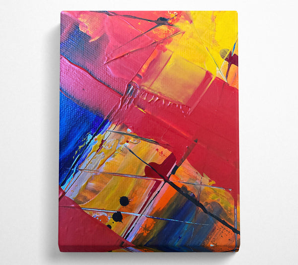  A Canvas Print of Crimson And Gold Lines Canvas Print