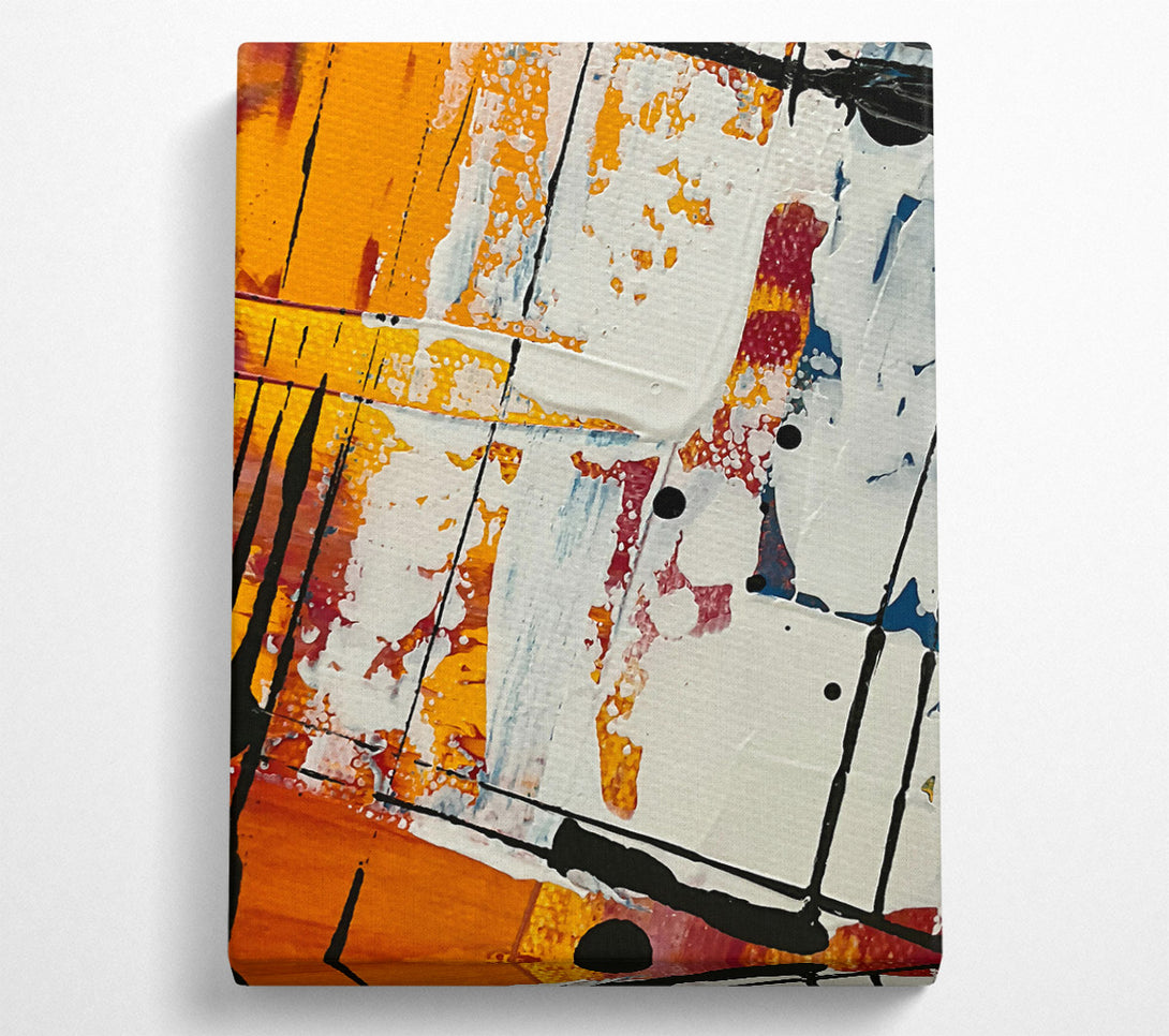  A Canvas Print of Orange Abstract Lines Canvas Print