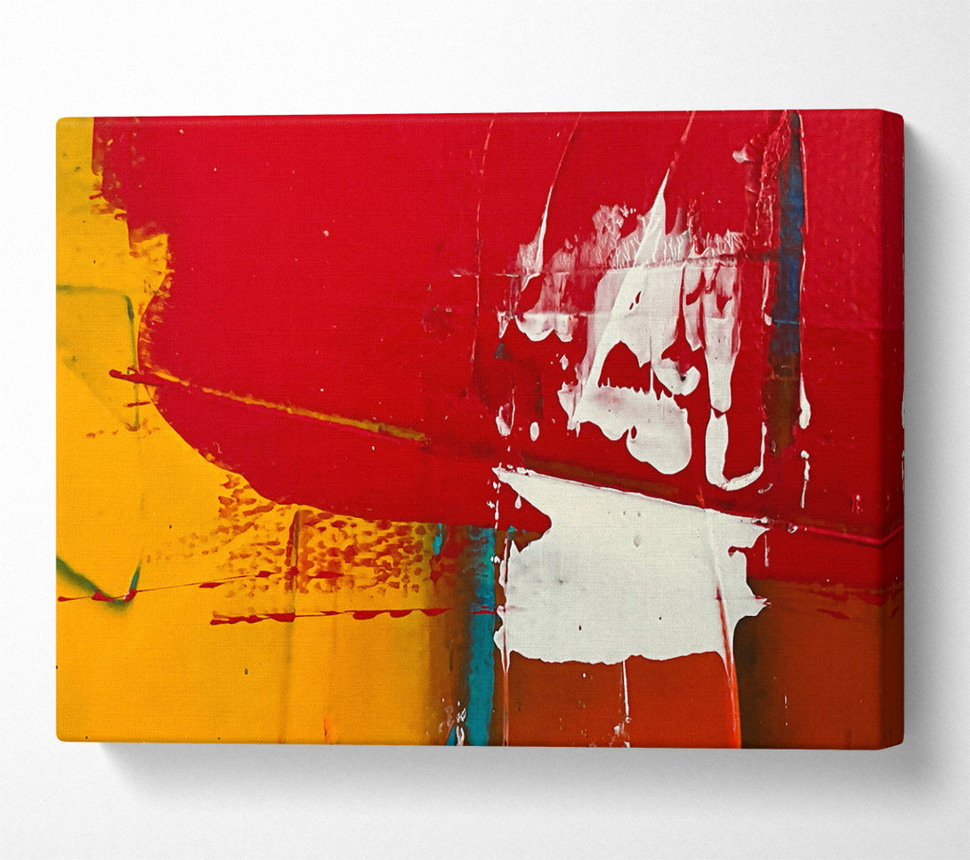  A Canvas Print of Crimson Abstract Expressionism Canvas Print