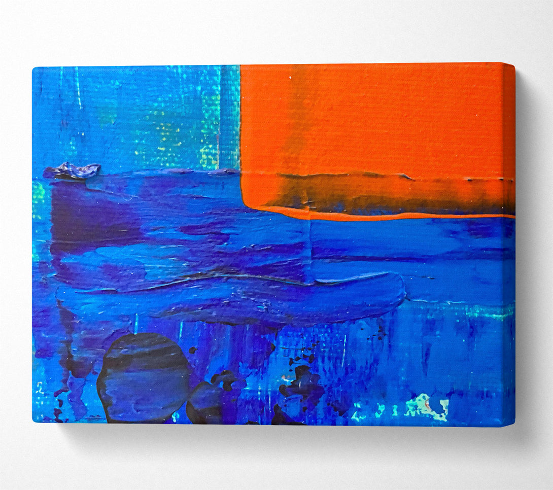  A Canvas Print of Orange And Blue Swirls Canvas Print