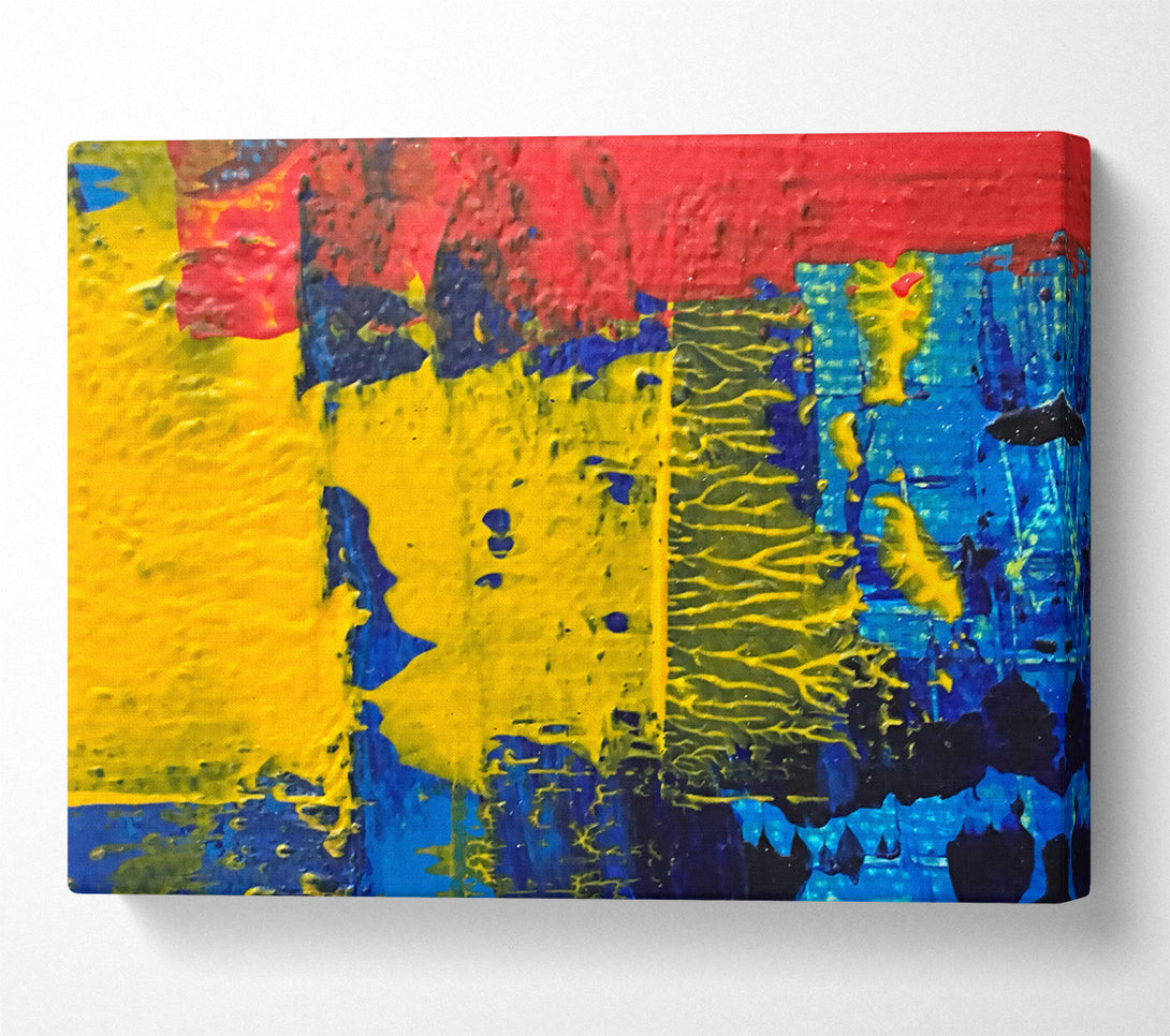  A Canvas Print of Golden Abstract Expressionism Canvas Print