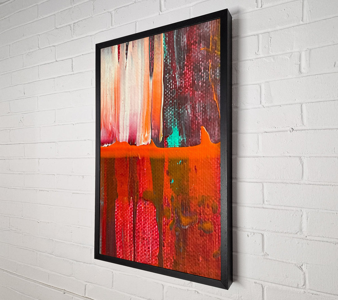  A Canvas Print of Crimson And Orange Drip Canvas Art