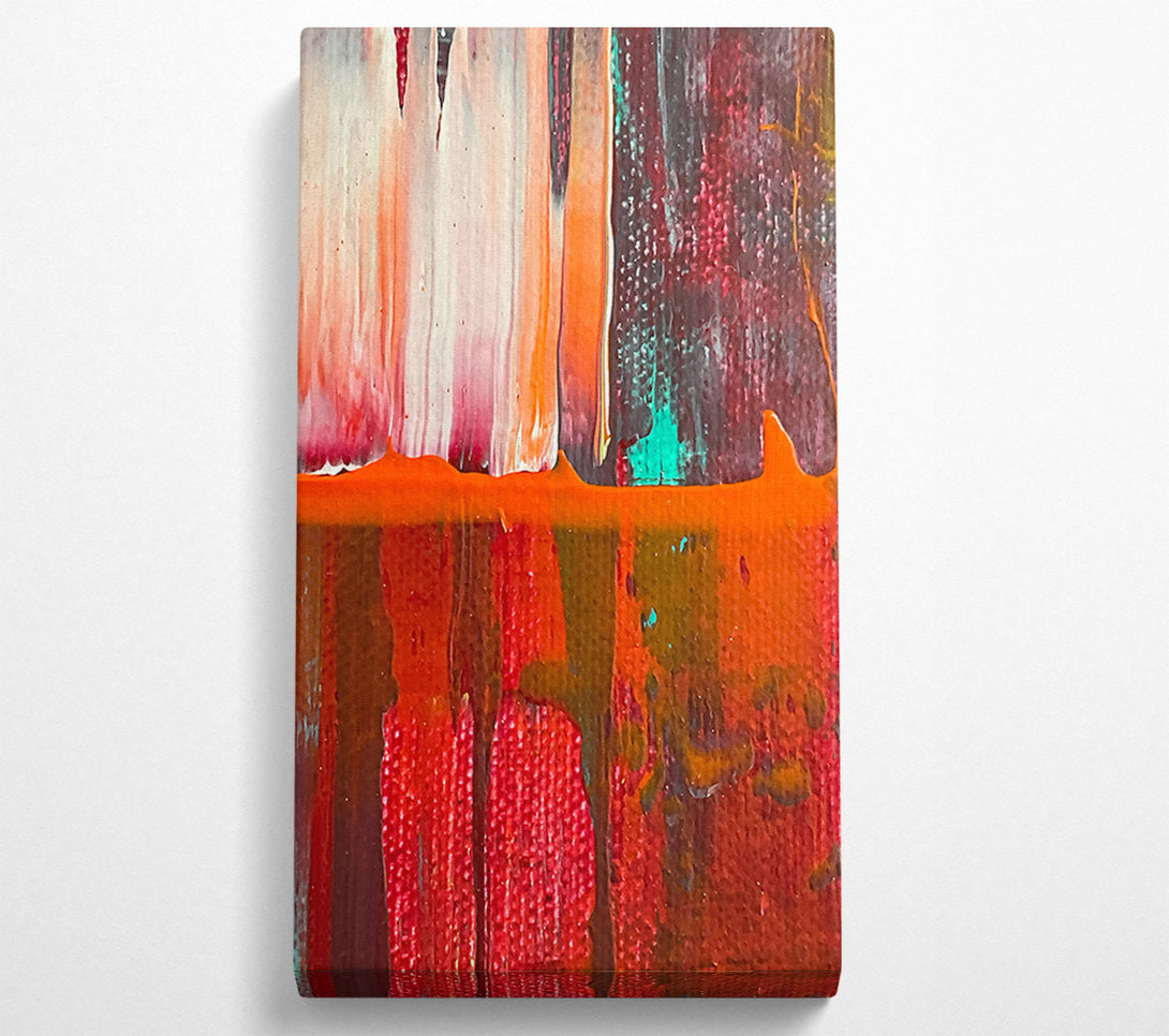  A Canvas Print of Crimson And Orange Drip Canvas Art