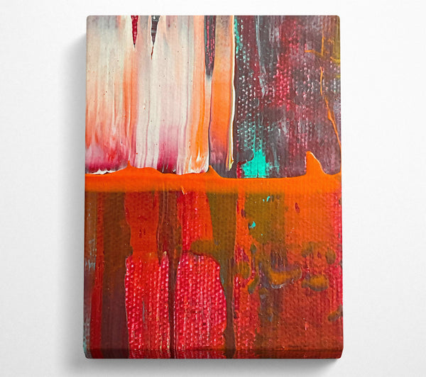  A Canvas Print of Crimson And Orange Drip Canvas Art