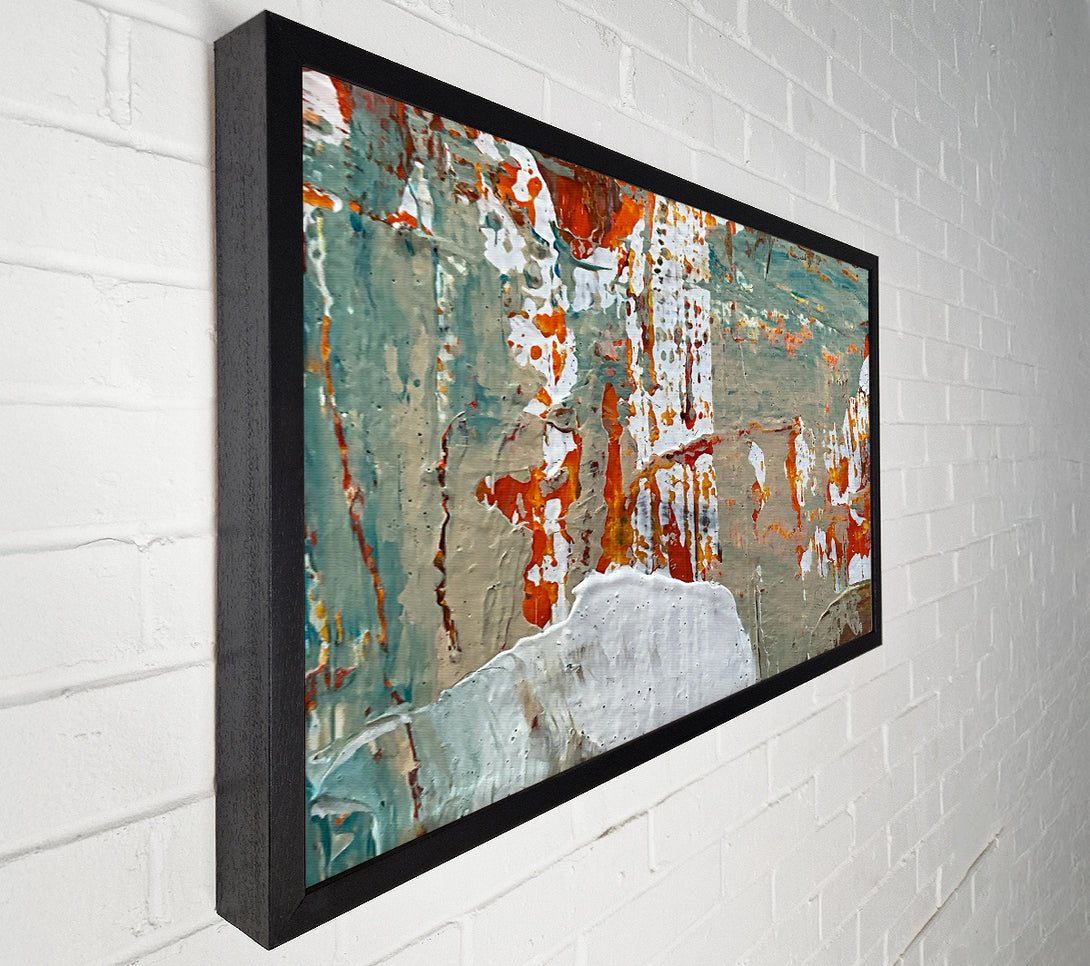  A Canvas Print of Orange & Grey Abstract Canvas Print