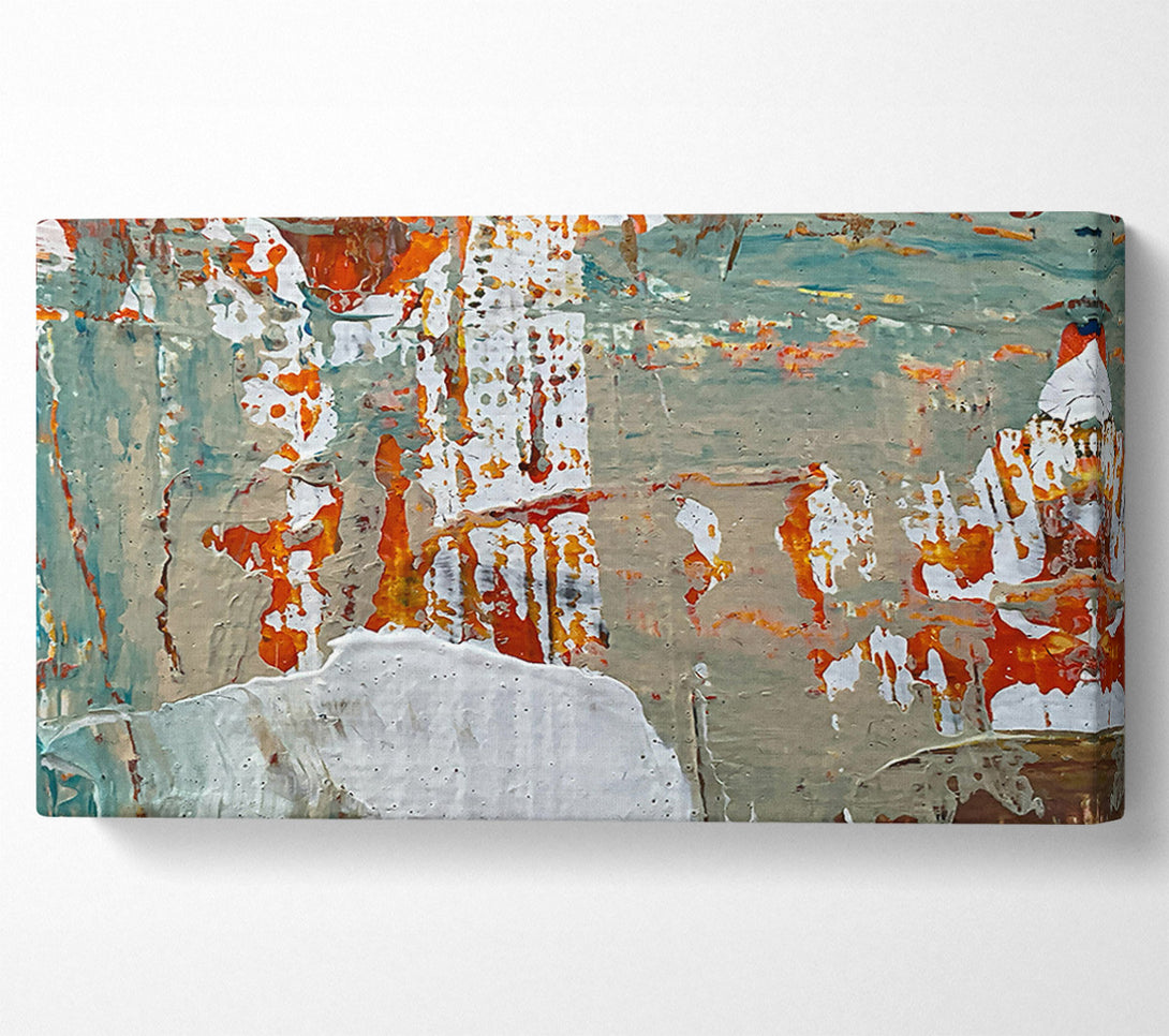  A Canvas Print of Orange & Grey Abstract Canvas Print