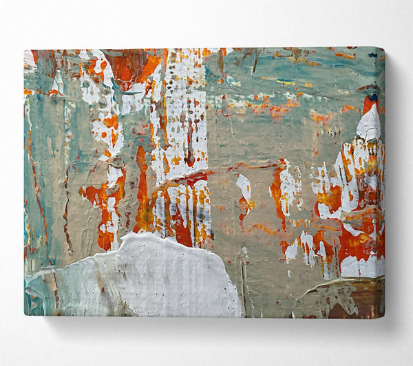  A Canvas Print of Orange & Grey Abstract Canvas Print