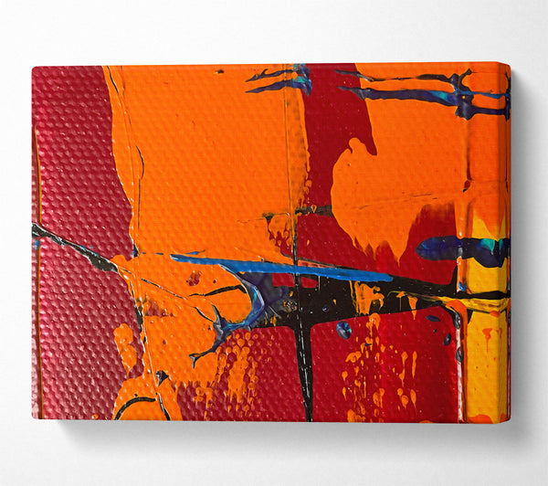  A Canvas Print of Orange Abstract Expression Canvas Print