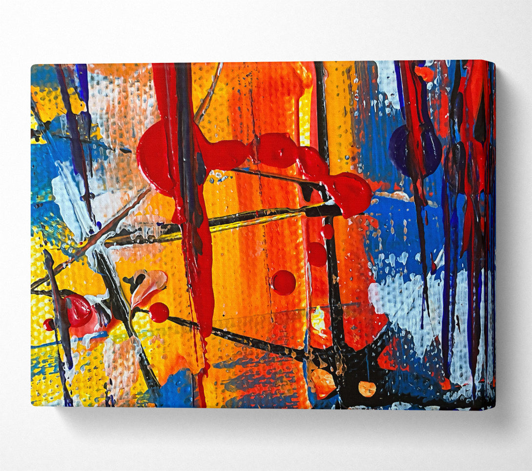  A Canvas Print of Crimson Abstract Expressionism Canvas Print