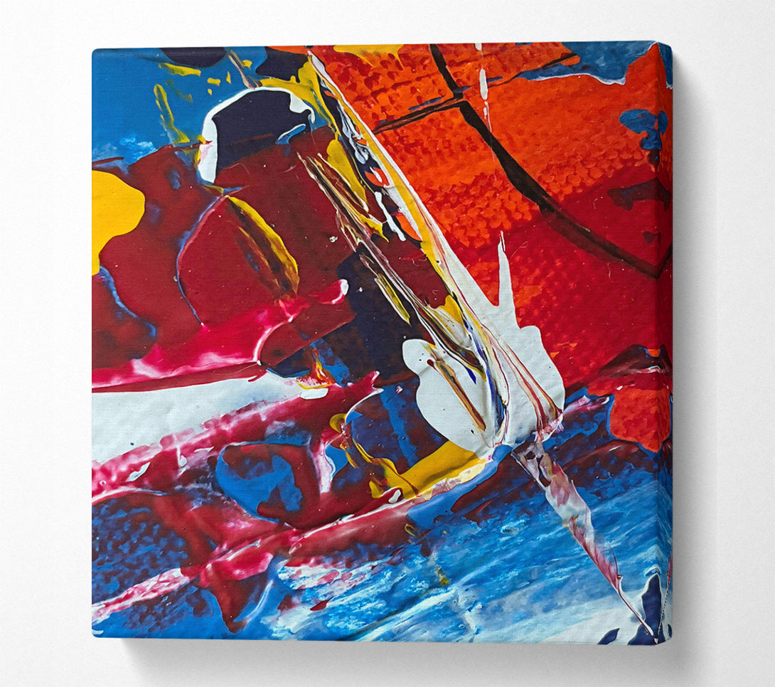  A Canvas Print of Blue And Crimson Dance Canvas Print