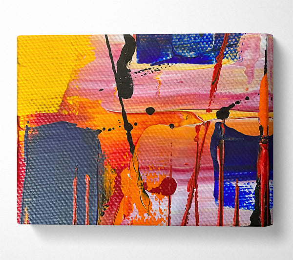  A Canvas Print of Crimson And Orange Abstract Canvas Art